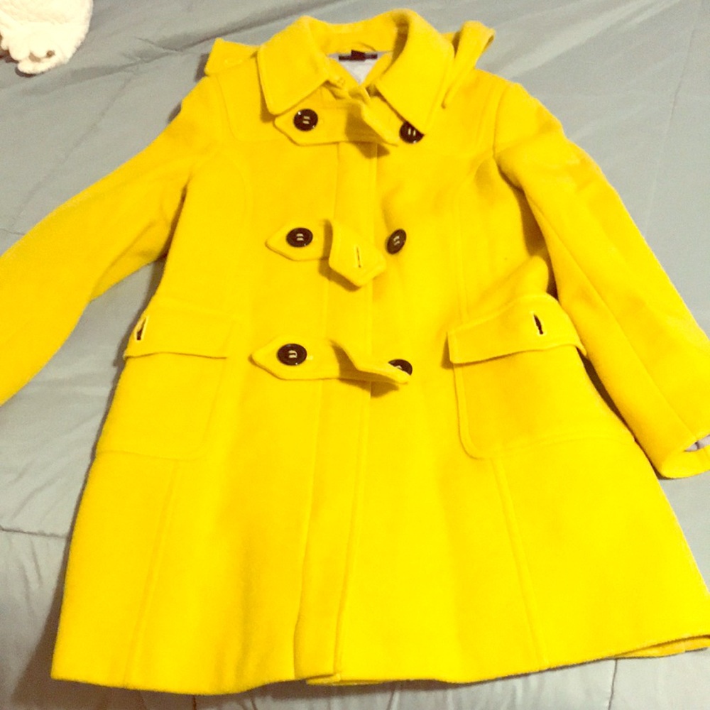 Bright Yellow Wool Coat